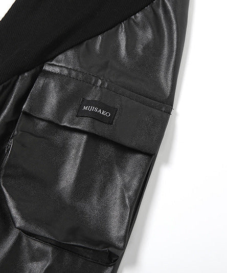 Edgy Faux Leather Cargo Leg Warmers for Women | Chic Fall & Winter Statement