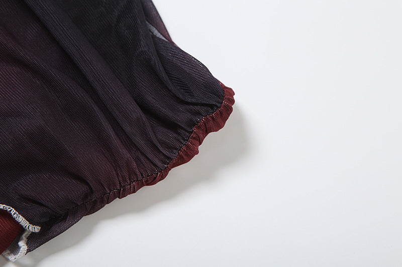 Ethereal Dark Floral Mesh Maxi Dress - Off-Shoulder Party & Holiday Glam