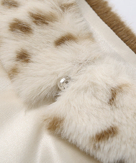 Cow Print Faux Fur Halter Romper | Western Chic Playsuit for Holiday Parties