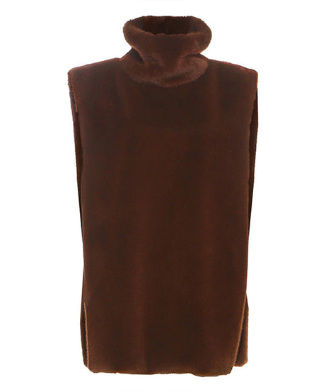 Elevated Plush Faux Fur Sleeveless Turtleneck Top | Cozy Chic for Fall & Holiday Style