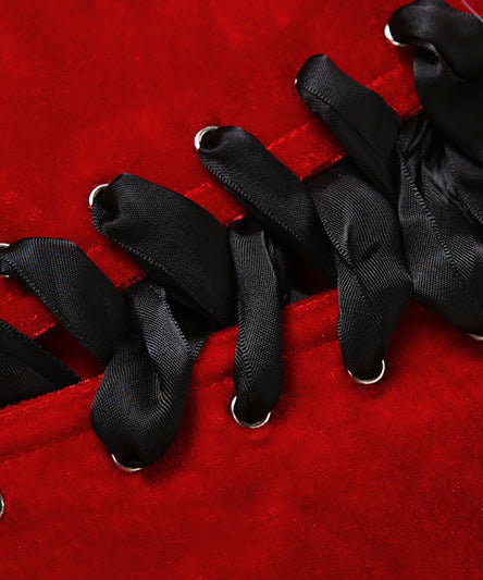 Glamorous Black Velvet & Faux Fur Bustier Top | Sweetheart Holiday Party Essential for Women