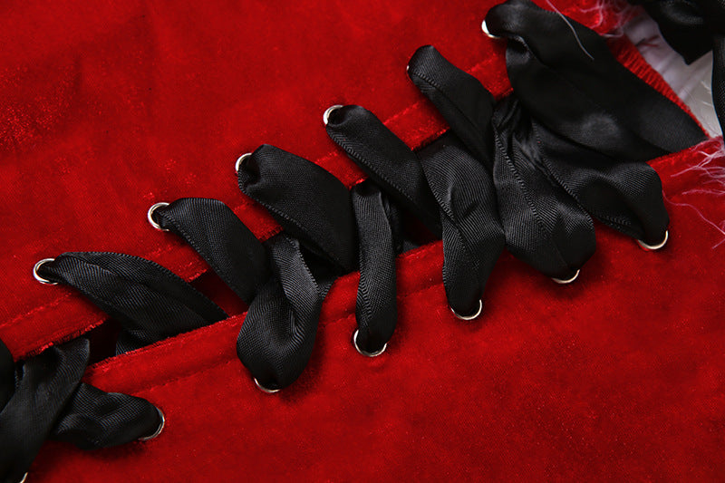 Glamorous Black Velvet & Faux Fur Bustier Top | Sweetheart Holiday Party Essential for Women