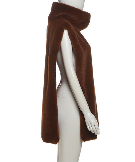 Elevated Plush Faux Fur Sleeveless Turtleneck Top | Cozy Chic for Fall & Holiday Style