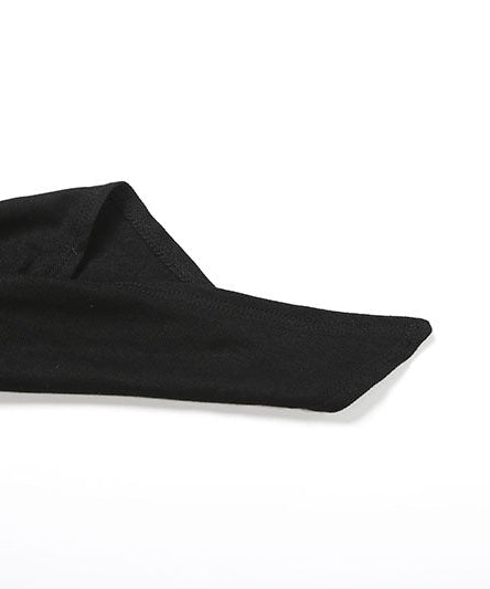 Fall '25 Chic: Black Draped Off-Shoulder Long Sleeve Top | Modern Allure