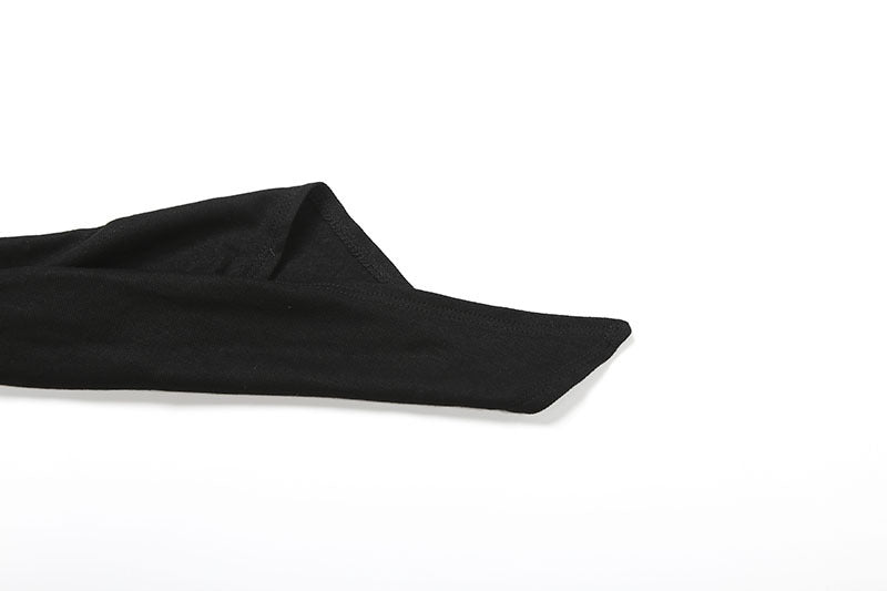 Fall '25 Chic: Black Draped Off-Shoulder Long Sleeve Top | Modern Allure