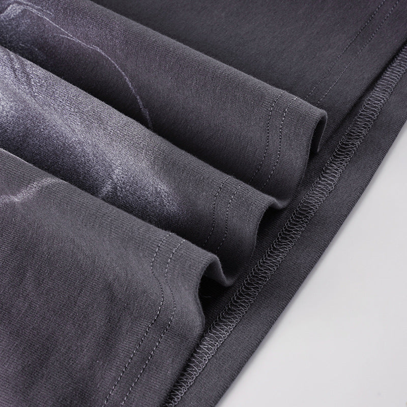 Modern Grunge Floral One-Shoulder Long Sleeve Top - Chic Fall Asymmetrical Style