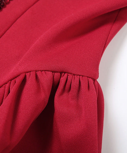 Glamorous Red Sequin Bow Mini Dress - Your Dazzling Holiday & NYE Party Look