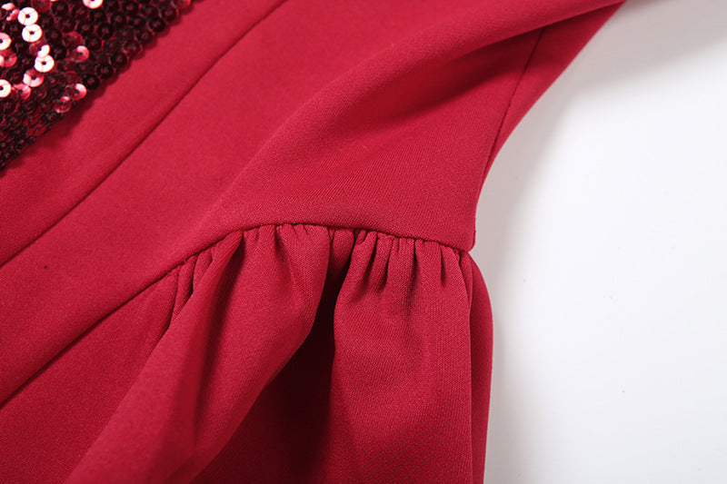 Glamorous Red Sequin Bow Mini Dress - Your Dazzling Holiday & NYE Party Look