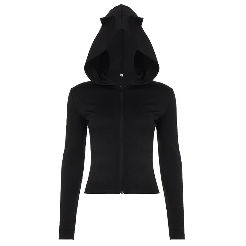 Chic Cat Ear Zip-Up Hoodie – Cozy Fall Fashion & Playful Everyday Style