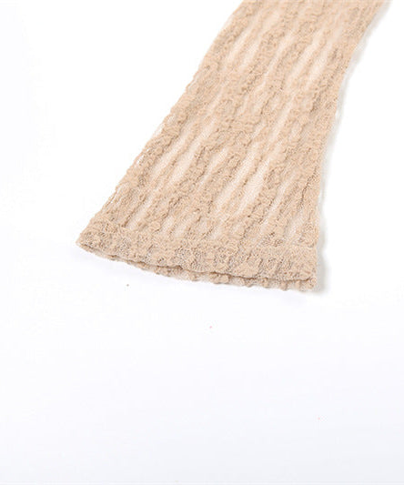 Glamorous Champagne Lace Maxi Dress | Long Sleeve V-Neck Ruffle Gown for Holiday & Evening Parties