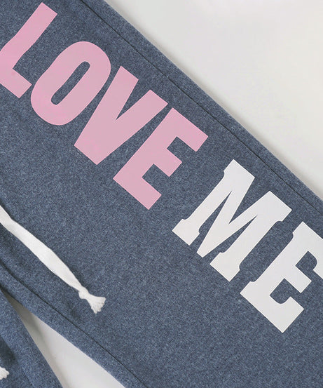 Self-Love Style: 'LOVE ME' Wide-Leg Drawstring Lounge Pants for Fall/Winter