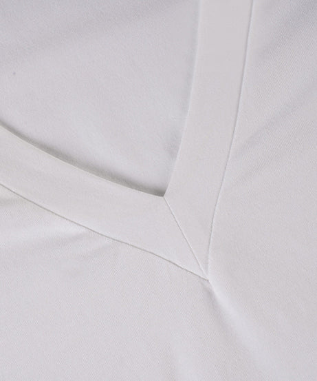 Soft & Stylish: Women's Deep V-Neck 100% Cotton Long Sleeve Top – Your Fall & Holiday Essential