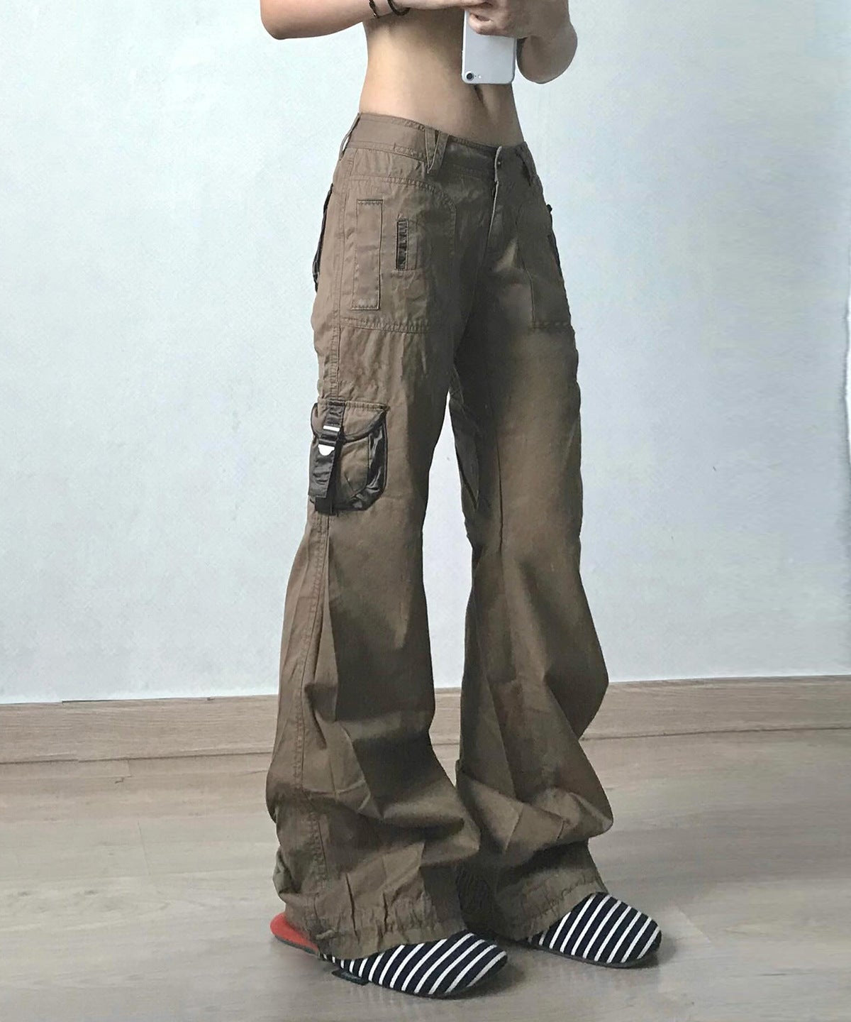 Fall Ready Low Rise Baggy Cargo Pants - Y2K Wide Leg Utility Style for Women