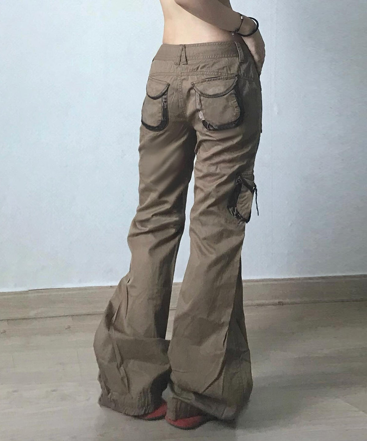 Fall Ready Low Rise Baggy Cargo Pants - Y2K Wide Leg Utility Style for Women