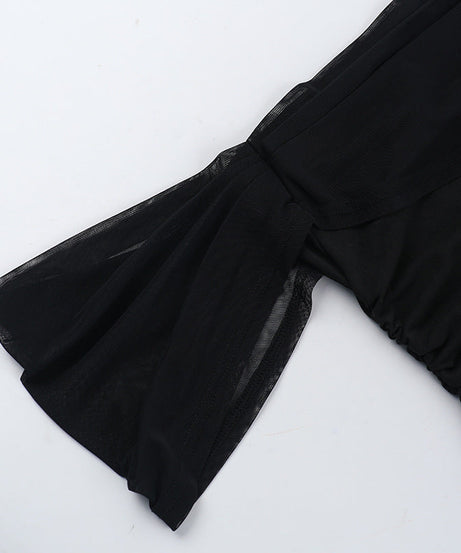 Chic Black Off-Shoulder Ruched Bodycon Mini Dress | Fall & Holiday Party Ready