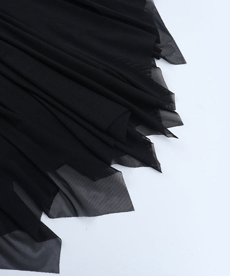 Dark Allure Gothic Mesh Cape & Cami Bodysuit Set - Halloween Ready & Beyond