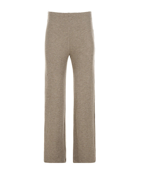 The Cozy Ribbed Knit Straight Leg Pants for Chic Fall & Winter Style