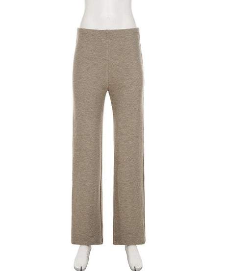 The Cozy Ribbed Knit Straight Leg Pants for Chic Fall & Winter Style