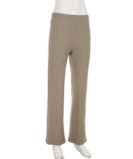 The Cozy Ribbed Knit Straight Leg Pants for Chic Fall & Winter Style