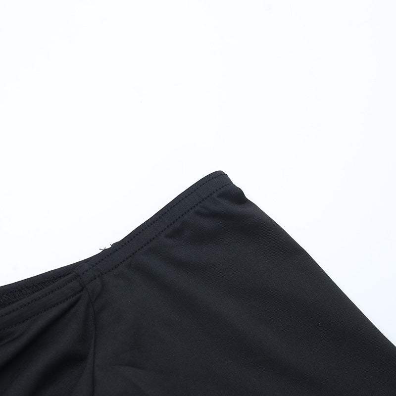 Dramatic Gothic Witchy Black Off-Shoulder Maxi Dress - Enchanting Bell Sleeves for Halloween & Fall Evenings