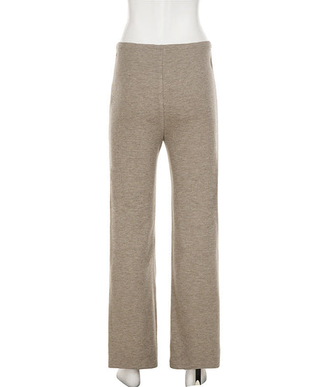 The Cozy Ribbed Knit Straight Leg Pants for Chic Fall & Winter Style