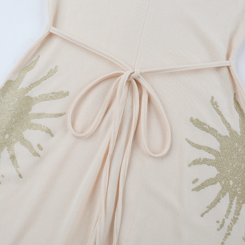 Radiant Solstice Maxi Dress: Elegant V-Neck Long Sleeve for Fall & Holiday Celebrations