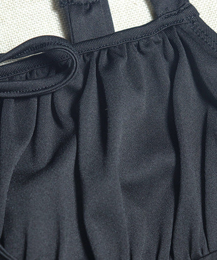 Effortless Elegance: Black Self-Tie Cami Maxi Dress | Your Go-To for Fall Evenings & Holiday Gatherings