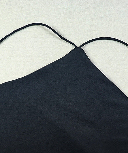 Head-Turning Navy Backless Halter Maxi Dress - Your Go-To for Fall & Holiday Party Glam