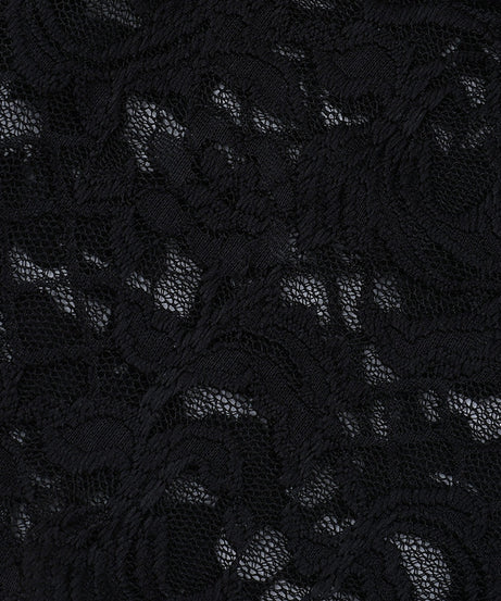 Alluring Black Lace Tie-Front Top - Edgy Chic for Fall & Halloween Nights