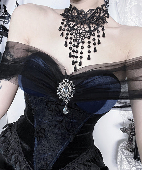 Enchanting Gothic Victorian High-Low Corset Dress - Halloween & Fall Party Gown