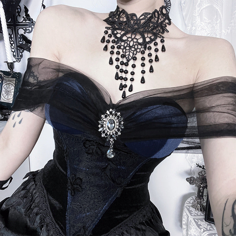 Enchanting Gothic Victorian High-Low Corset Dress - Halloween & Fall Party Gown