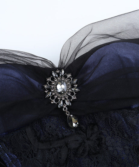 Enchanting Gothic Victorian High-Low Corset Dress - Halloween & Fall Party Gown