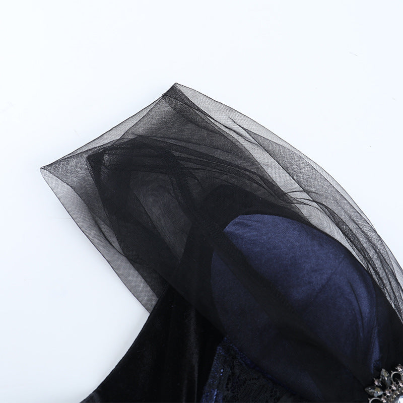 Enchanting Gothic Victorian High-Low Corset Dress - Halloween & Fall Party Gown