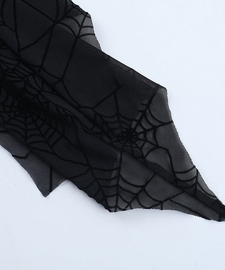 Dramatic Gothic Spiderweb Mesh Bolero Shrug Top - Halloween & Vampire Queen Style