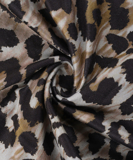 Chic Leopard Print Sweetheart Ruched Bodysuit - Long Sleeve Fall & Holiday Style for Women