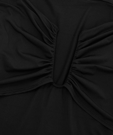 The 'Midnight Glamour' Off-Shoulder Ruched Maxi Dress - Perfect for Holiday Parties & Elegant Evenings
