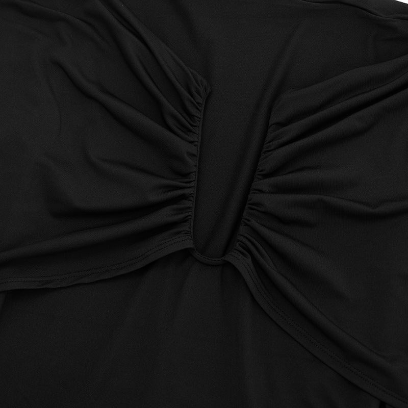 The 'Midnight Glamour' Off-Shoulder Ruched Maxi Dress - Perfect for Holiday Parties & Elegant Evenings