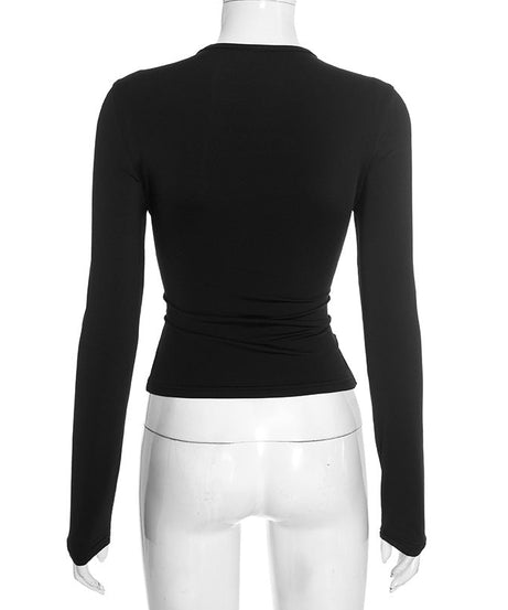 "I AM BUSY" Rhinestone Long Sleeve Top - Fall & Holiday Statement Tee for Women