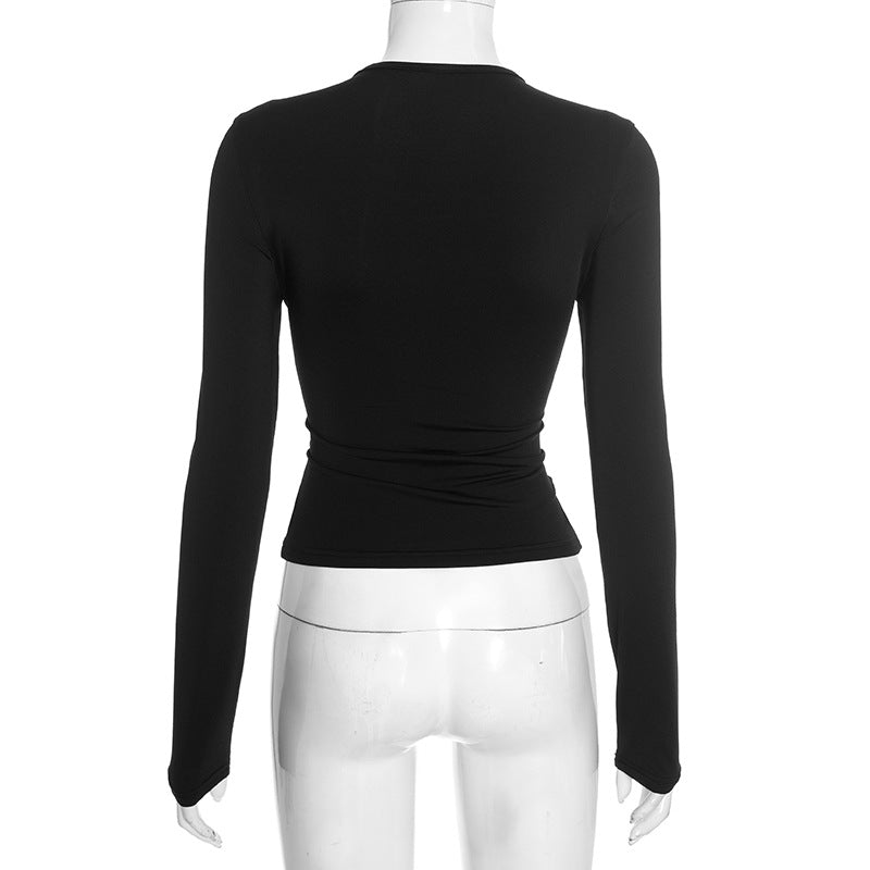 "I AM BUSY" Rhinestone Long Sleeve Top - Fall & Holiday Statement Tee for Women