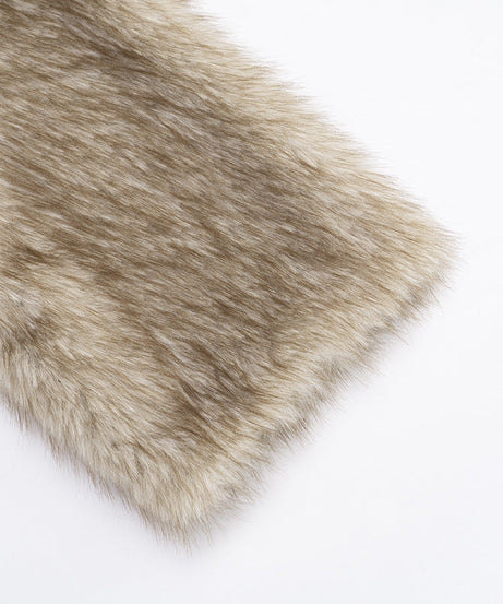 Plush Faux Fur Bolero Shrug with Chic Buckle - Elevate Your Fall & Holiday Glam Style