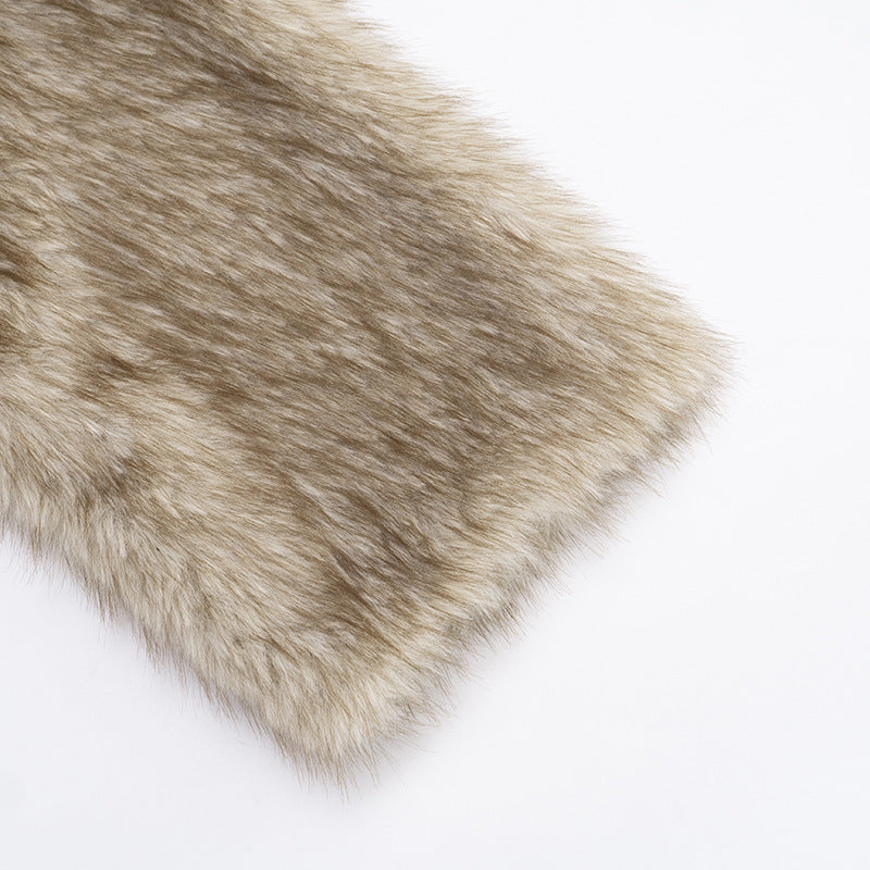 Plush Faux Fur Bolero Shrug with Chic Buckle - Elevate Your Fall & Holiday Glam Style