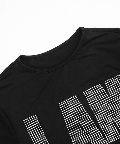 "I AM BUSY" Rhinestone Long Sleeve Top - Fall & Holiday Statement Tee for Women