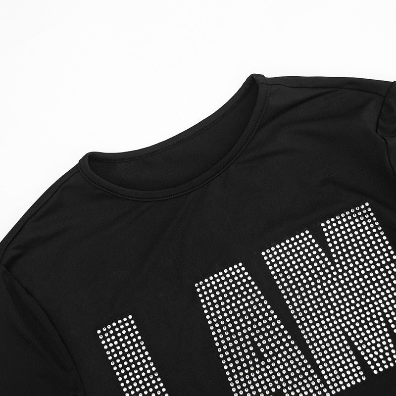 "I AM BUSY" Rhinestone Long Sleeve Top - Fall & Holiday Statement Tee for Women