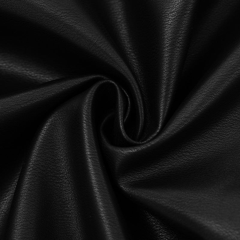 Sleek Black Faux Leather Bodycon Mini Dress - Your Go-To for Fall Parties & Holiday Glam