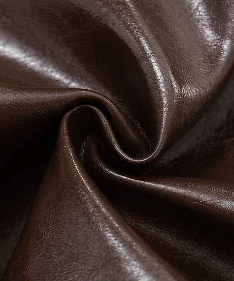 Chic Brown Faux Leather Puffed Hem Mini Skirt - Your Fall & Holiday Essential