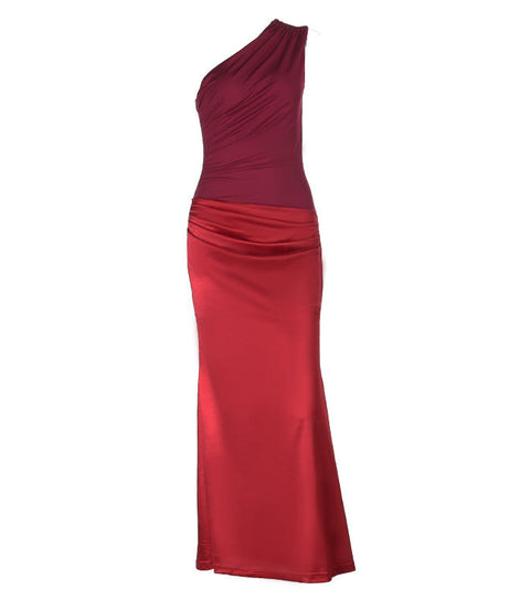 Head-Turning One-Shoulder Ruched Maxi Dress - Your Elegant Red Gala & Holiday Party Gown