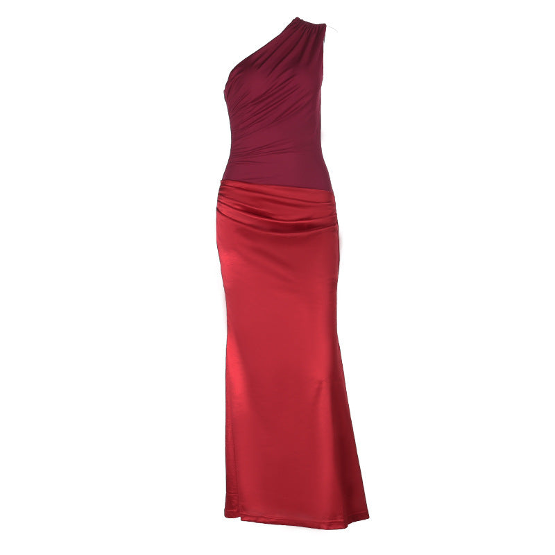 Head-Turning One-Shoulder Ruched Maxi Dress - Your Elegant Red Gala & Holiday Party Gown