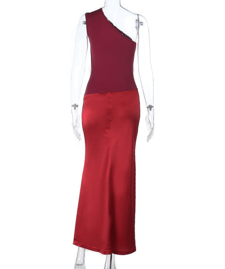 Head-Turning One-Shoulder Ruched Maxi Dress - Your Elegant Red Gala & Holiday Party Gown