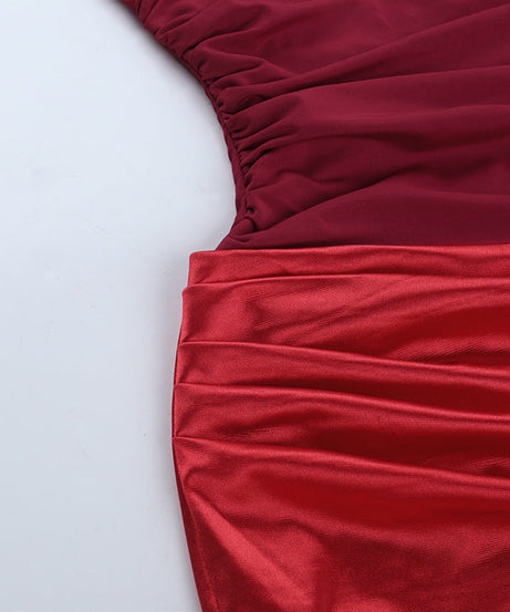 Head-Turning One-Shoulder Ruched Maxi Dress - Your Elegant Red Gala & Holiday Party Gown