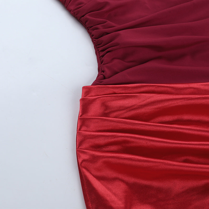 Head-Turning One-Shoulder Ruched Maxi Dress - Your Elegant Red Gala & Holiday Party Gown